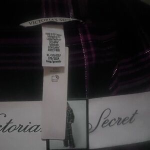 Victoria's Secret Pink and Black Plaid Robe